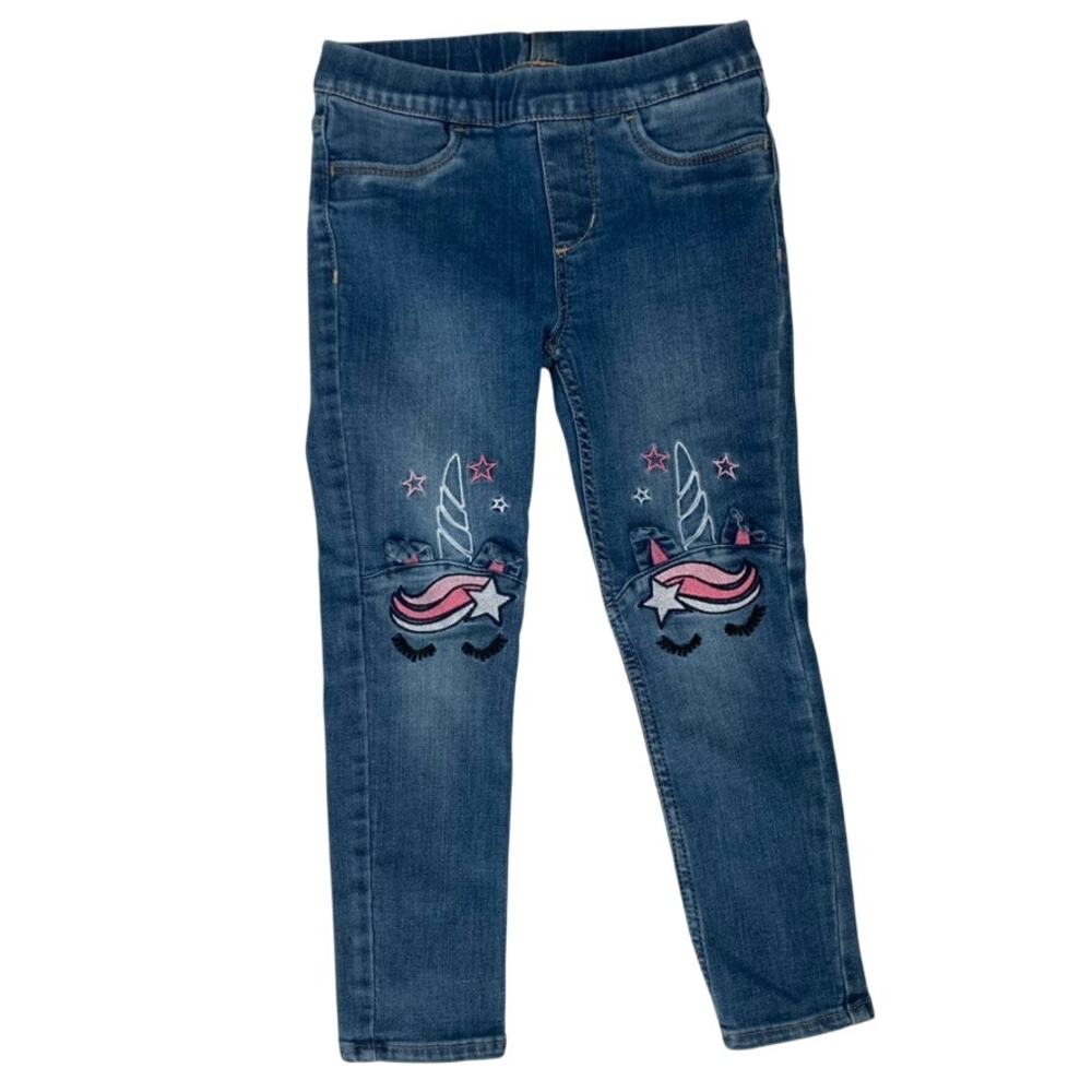 H&M Unicorn Denim Leggings Jeggings - 4/5